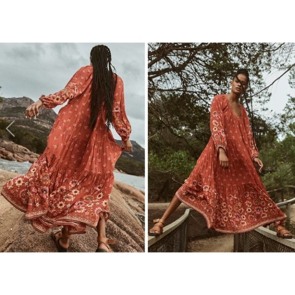 Spell & The Gypsy BNWT Joni Gown Women's Size Small Women's Maxi Dress - Picture 2 of 12